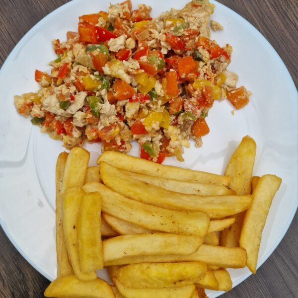 Chips and Egg Sauce