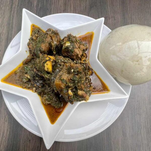 Afang Soup and Poundo