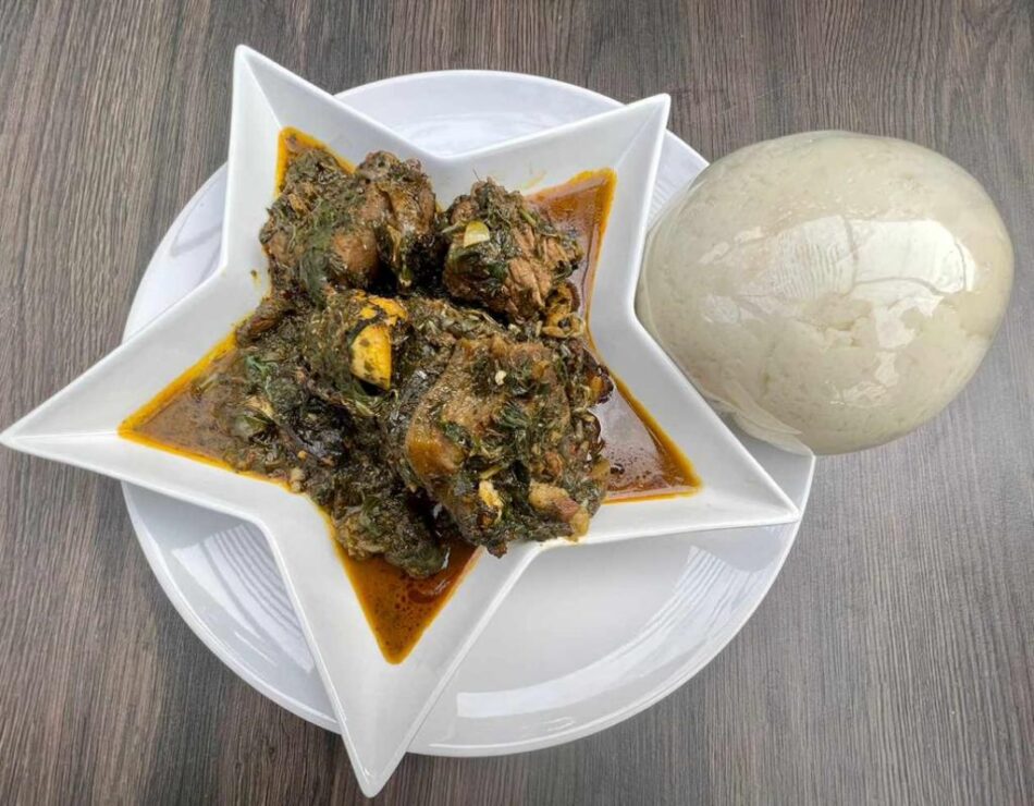 Afang Soup and Poundo