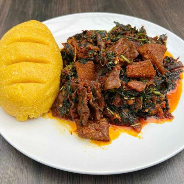 Eforiro Soup and Eba