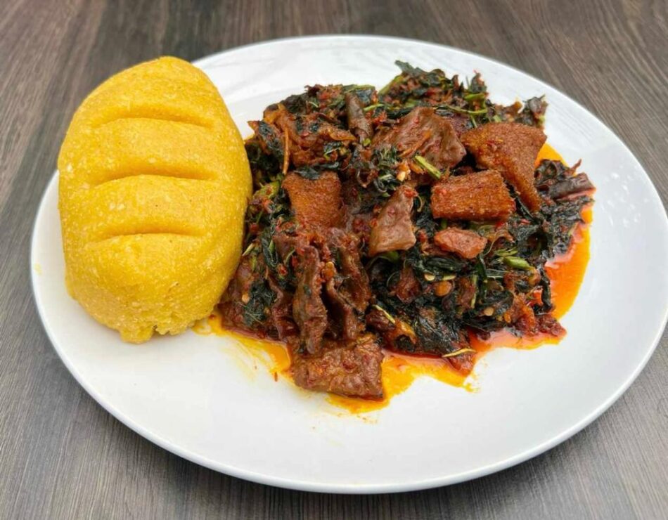 Eforiro Soup and Eba