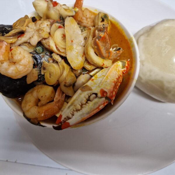 Fisher man's soup and Poundo